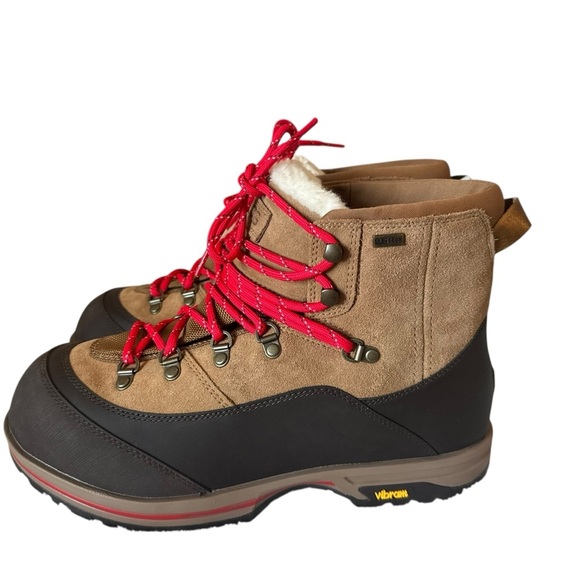 UGG Brown and Black Winter Boots with Red Laces - Picture 1 of 7